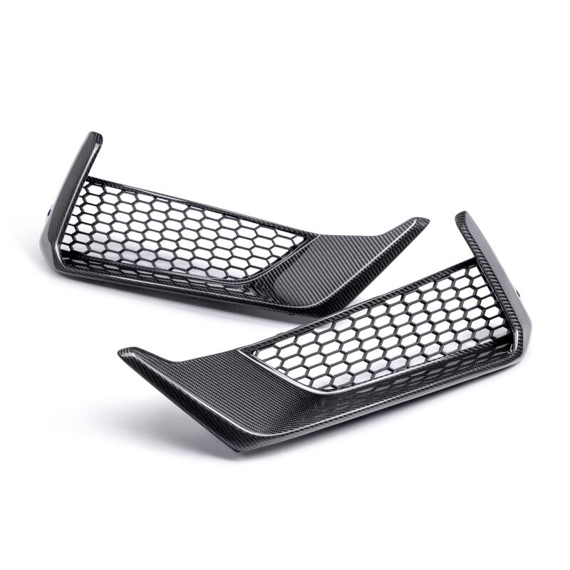 Ford Mustang Bumper Inserts - Front - Anderson Composites - Carbon Fiber - `24-`27